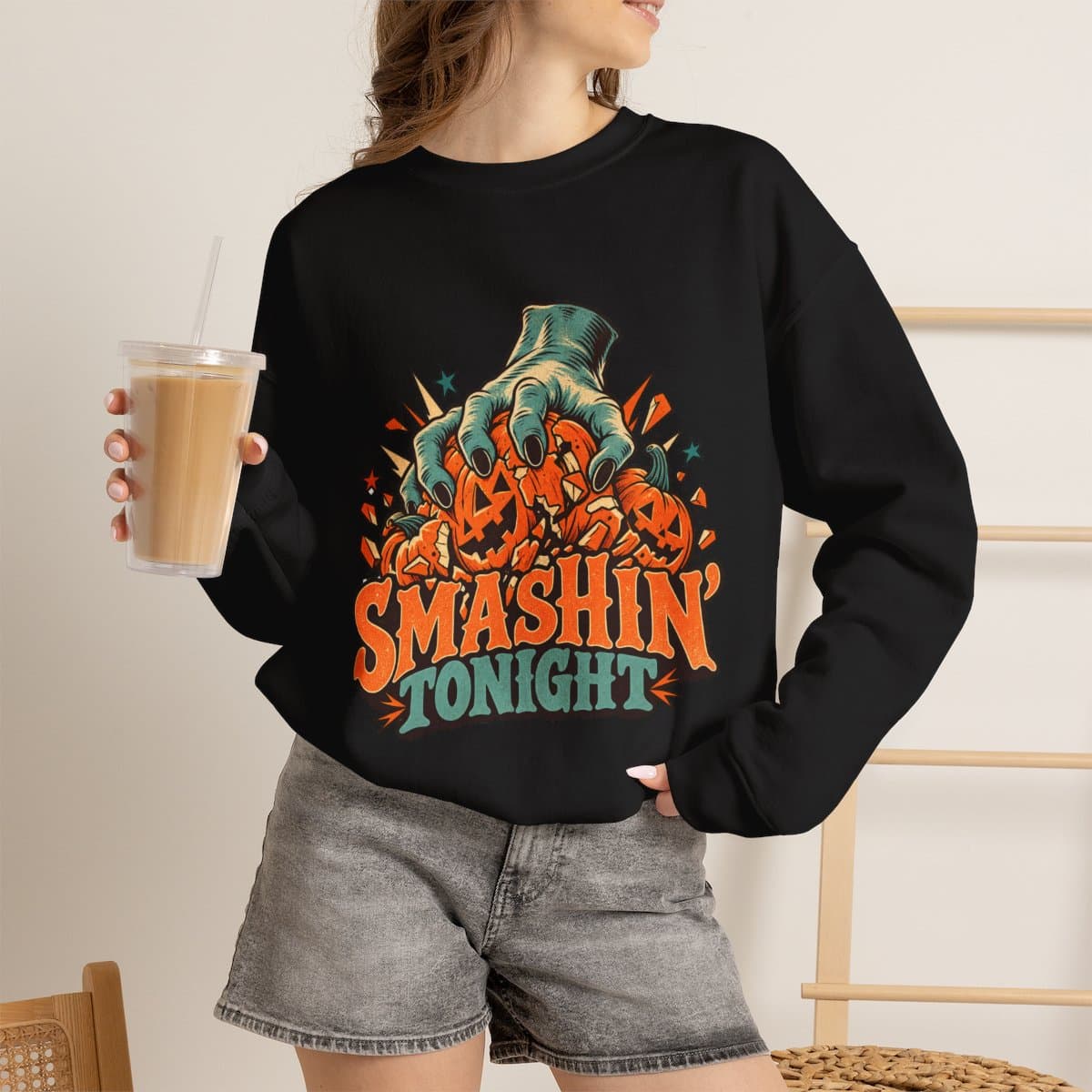 Smashin' Tonight Halloween sweatshirt